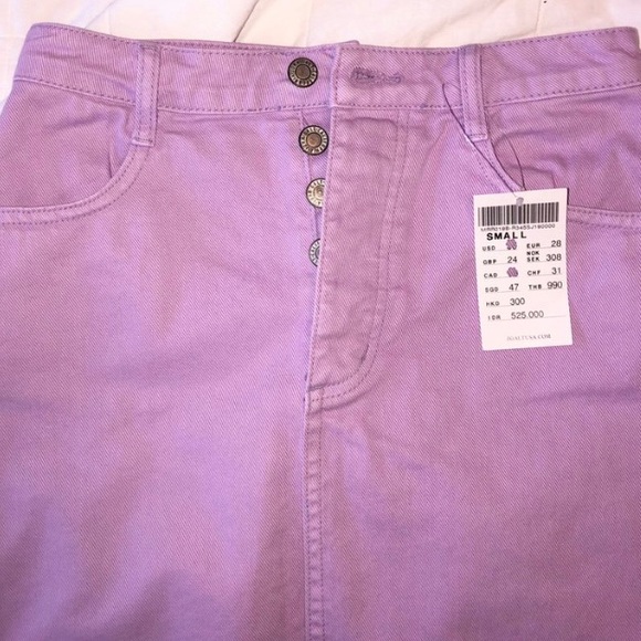 brandy melville magenta Margaret denim skirt - Picture 1 of 3